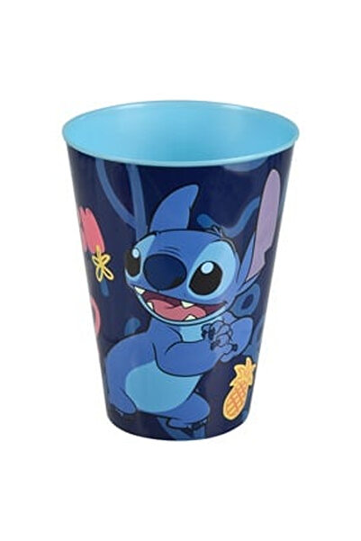 OEM Pahar din Plastic Bleu Turcoaz Stitch pentru Fete 430ml