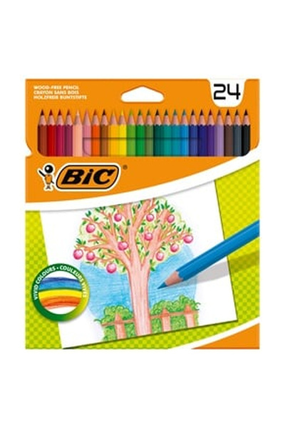 OEM Комплект тънки цветни моливи BIC - 24 броя