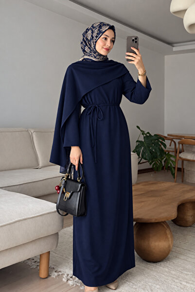 unika boutique Γυναικείο φόρεμα με λεπτομέρεια από μοντάλ ύφασμα, δέσιμο στη ...