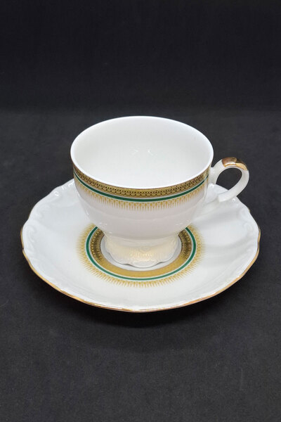 Bavaria Mitterteich Green German Porcelain Coffee Cup 150 ml