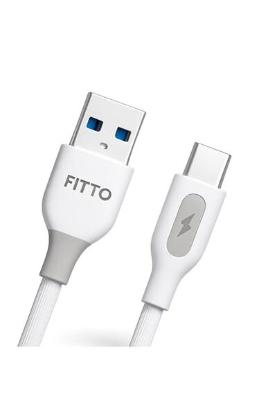 fitto كابل USB نوع C للشحن السريع 2.4 أمبير للهواتف الذكية والأجهزة اللوحية، ...