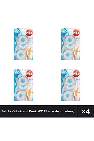 Peak WC Set 4x Odorizant Floare de curatare, Ocean Breeze, 3x45gr