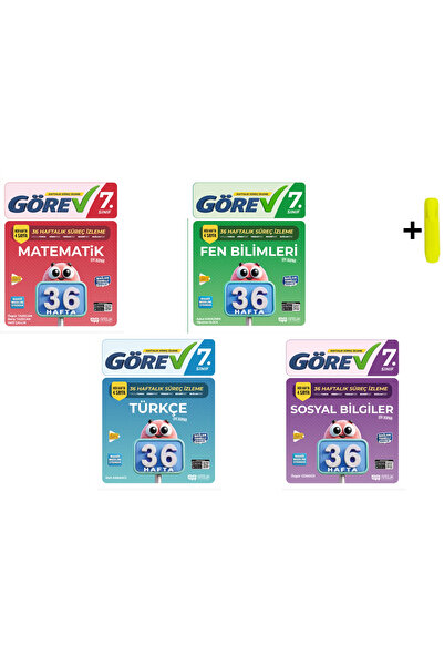 Nitelik Yayınları Nitelik 7.Sınıf Görev Matematik Fen Türkçe Sosyal 36 Haftal...