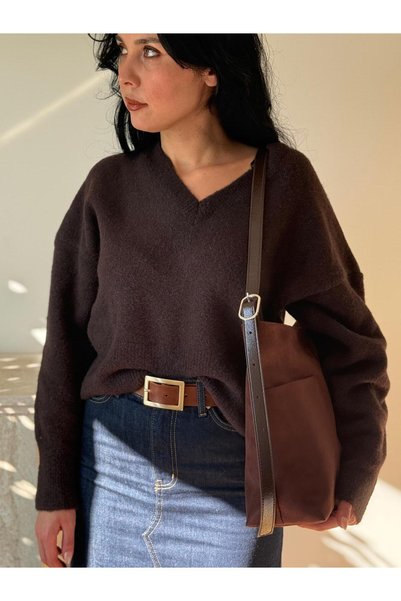 lalettobags حقيبة كتف وحقيبة كروس نسائية من طراز نيفا مع حزام مفصل