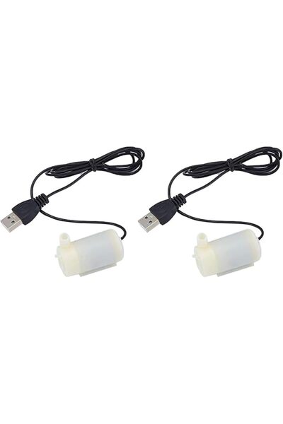 Gerui 2pcs Mini Submersible Water Pump 3V/5V/6V With USB Cable 1m - Dual Use ...