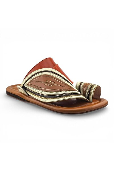 Al fanoos Embroidered Handmade Arabic Sandals for Men