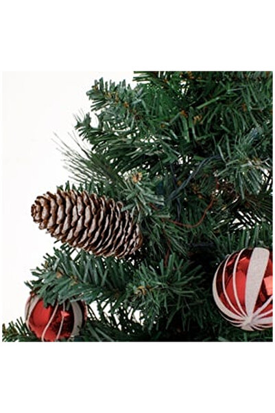 OEM Decoratiune de Craciun Brad cu Baza in Carouri & 20 de becuri LED - 50cm