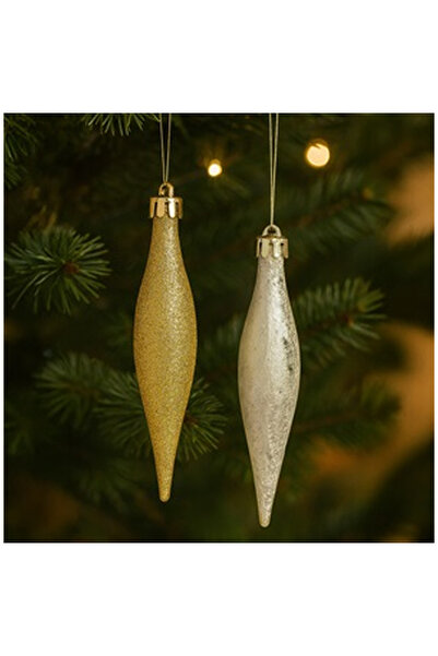 OEM Set Ornamente de Craciun Turturi Aurii Glitter Mat 16cm - 6buc