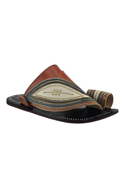 Al fanoos Embroidered Handmade Arabic Sandals for Men