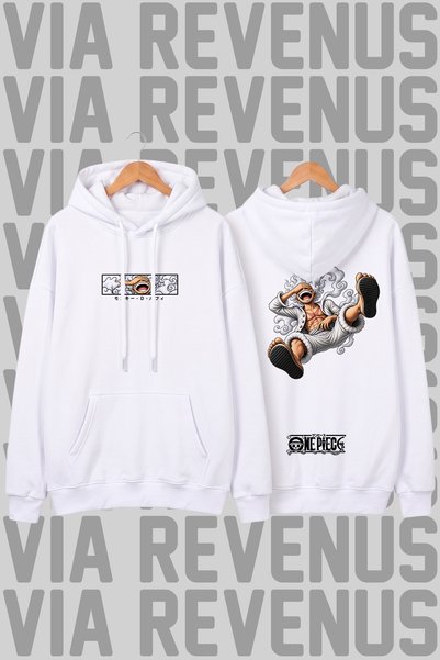 Vordevia سويت شيرت بقلنسوة واسعة الحجم مطبوع عليه One Piece للجنسين
