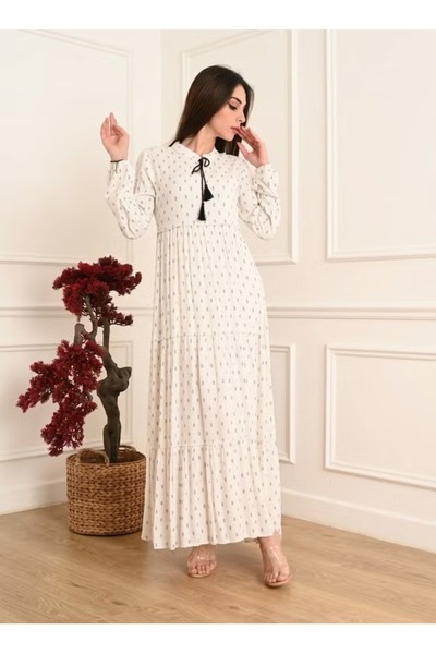 FULLJOY Elegant long jalabiya with long sleeves