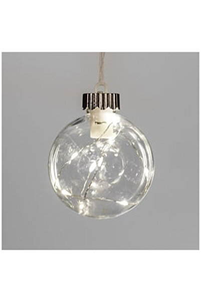 OEM Διαφανής Χριστουγεννιάτικη Μπάλα με LED 10cm
