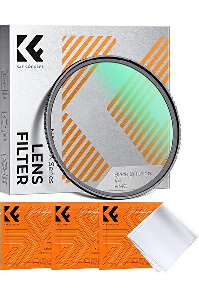 K&F CONCEPT Nano-K Series Black-Mist 1/8 Filter 49mm Black Promist 1/8 Optica...