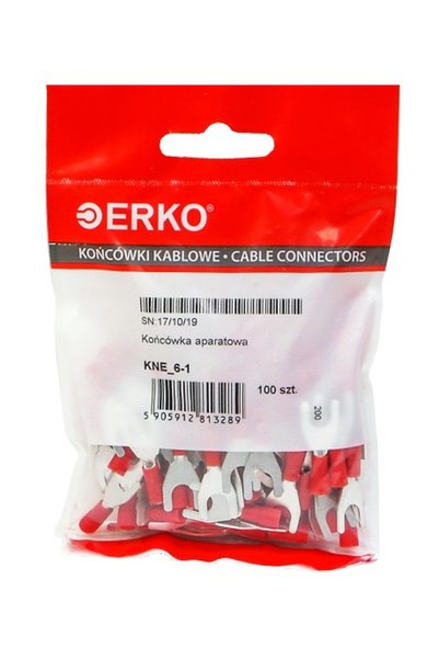 Erko Vârf de furcă izolat KNE 1mm M6 100 bucăți