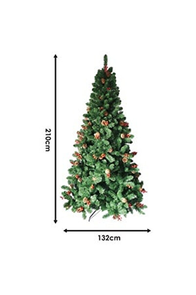 OEM Brad de Craciun Artificial Verde cu Conuri & 1168 de ramuri - 2.1m