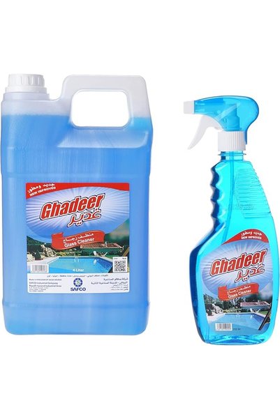 ghadeer Glass Cleaner, Liquid, 4L + 650 ml