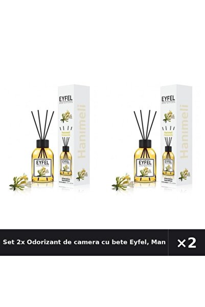 Eyfel Set 2x Odorizant de camera cu bete Eyfel, Mana Maicii Domnului, 120 ml