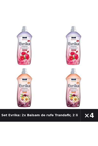Evrika Set Evrika: 2x Balsam de rufe Trandafir, 2 litri + Balsam de rufe Fruc...