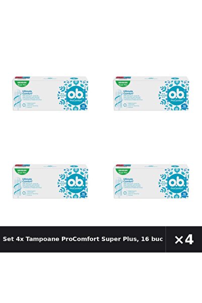 obbos Set 4x Tampoane ProComfort Super Plus, 16 bucati, OB