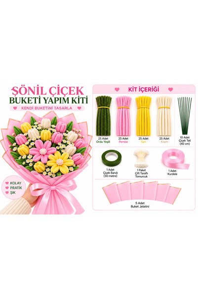 FREZYA Şönil Yapım Kiti(Pembe Sarı)