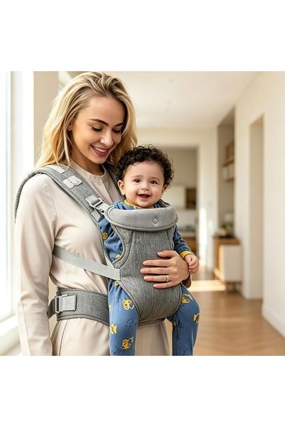 HQstrap حاملة أطفال متعددة الوظائف 4 في 1 لحديثي الولادة، حاملة أطفال مريحة م...