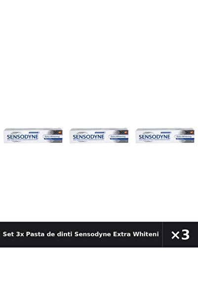 Sensodyne Set 3x Pastă de dinți Extra Albire, 100ml