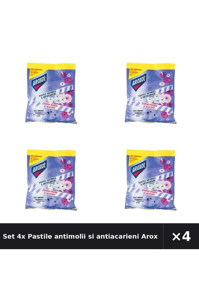 Aroxol Set 4x Pastile antimolii si antiacarieni 20 bucati