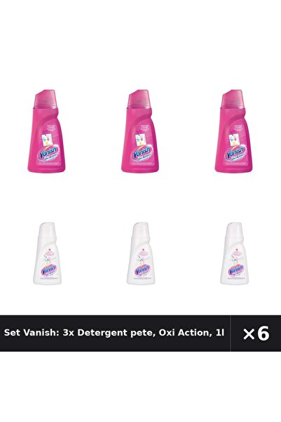 Vanish Set Vanish: 3x Detergent pete, Oxi Action, 1l + Detergent pete Crystal...