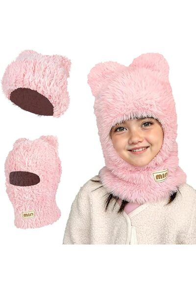 KASTWAVE Kids Thermal Balaclava, 3-in-1 Wooly Knit Winter Hat, Windproof Cycl...