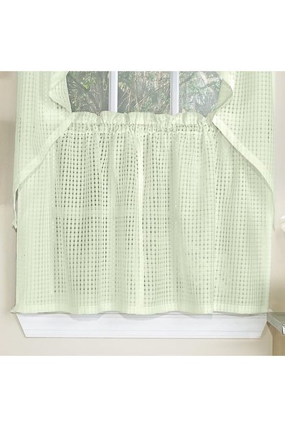 Sweet Home Collection Kitchen Window Tier, Swag, or Valance Curtain Treatment...