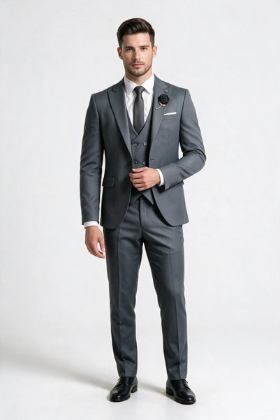 AtlasGiyim Erkek Slim Fit Armüllü Yelekli Takım Elbise (yeni sezon)
