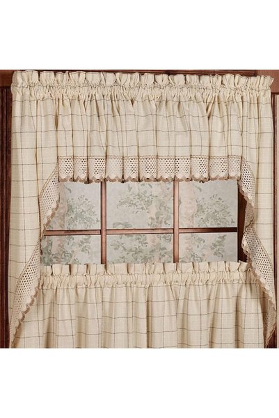 Sweet Home Collection Kitchen Window Tier, Swag, or Valance Curtain Treatment...