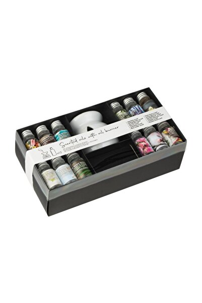 OEM Set Suport din Lut alb și 12 Uleiuri parfumate Diferite – lasă spațiul cu...
