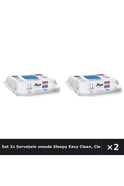 Sleepy Set 2x Șervețele umede Easy Clean, Clean Bleach Additive, multisuprafe...