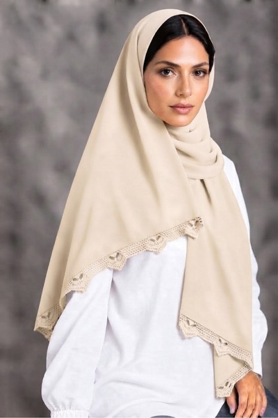 Veil Designer طرحة ا بشغل اويه مع كوروشيه بقماش ياباني علي الطرفين المقاس : 6...