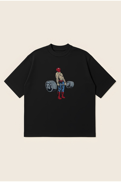 Moon Dancer Tricou unisex 100% bumbac, cu imprimeu Spider Gym, croială suprad...