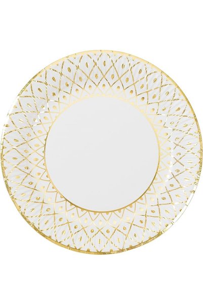 Talking Tables Party Porcelain Gold Deco Plate Medium
