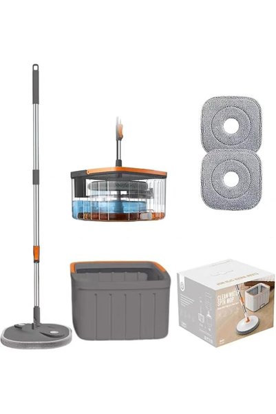 INGUNAR Spin Mop and Bucket Set with Self Separation Dirty and Clean Water Sy...
