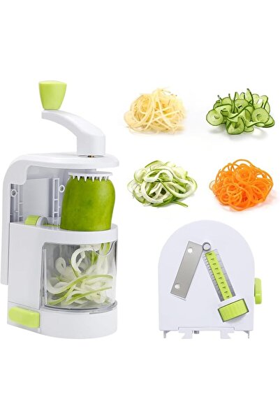 NALACAL Vegetable Spiralizer Slicer, 4-in-1 Rotating Blades Veggie Spiralizer...