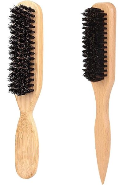 GENERAL Bekak 2-Piece Sleekback Hair Brush, Large Square Thickened Pointed Be...