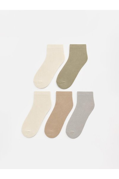 LC Waikiki Nevavm Farkıyla Lcw Dream Ecru Plain 5-Piece Pack Women's Booties ...