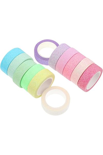 Yelajoy 12 Rolls Glitter Washi Tape Set,Sparkle Decorative Masking