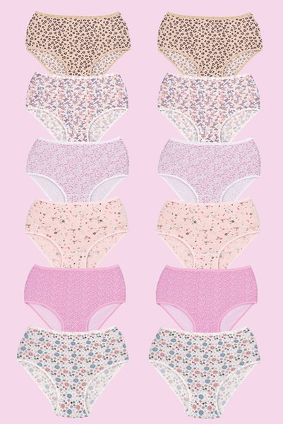 mintev Lycra Printed Panties 144-0 (12 Pieces)
