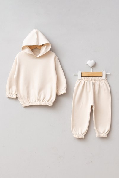LOGO AKSESUAR Unisex Baby and Child Hooded Printed 100% Cotton 2 Thread Seaso...