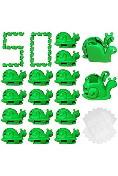 TERRIFI Plant Wall Clips for Climbing Plant Support, 50-Piece Self-Adhesive I...
