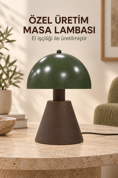 Edison Masa Lambası 3 Renkli LED Yeşil Kahverengi Özel Üretim Kablolu Anahtar...