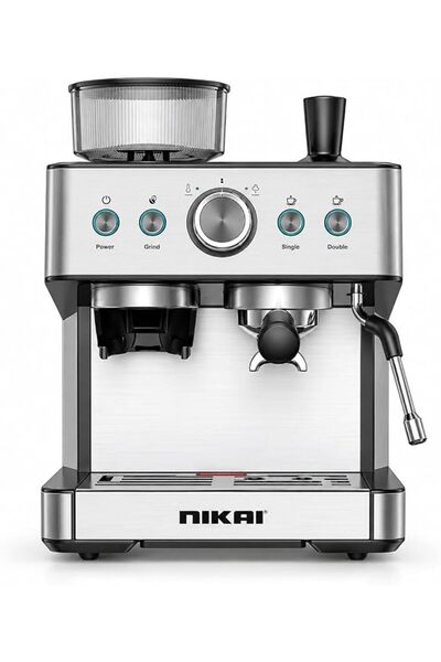 Nikai ماكينة قهوة إسبريسو مع مطحنة - مضخة ضغط إيطالية قوية 20 بار، 30 إعداد ل...