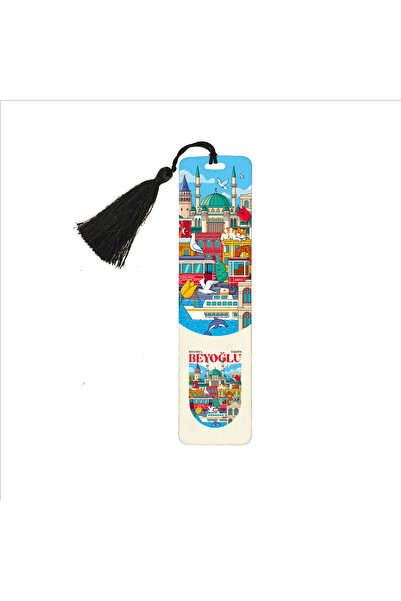 Sadrazam Istanbul Taksim Beyoğlu Printed Bookmark 19X5 Ag-Beyoğlu1