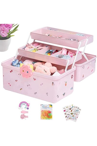 Generic Hair Accessories Storage Box Lightweight Waterproof Three-Layer