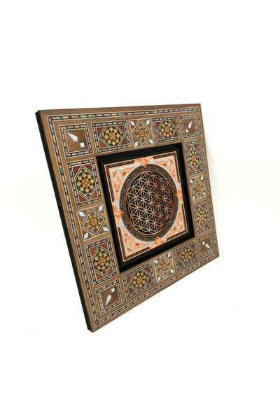 Sadrazam Pictură Levant din MDF imprimată cu modelul Florii Vieții 20x20 KD-44